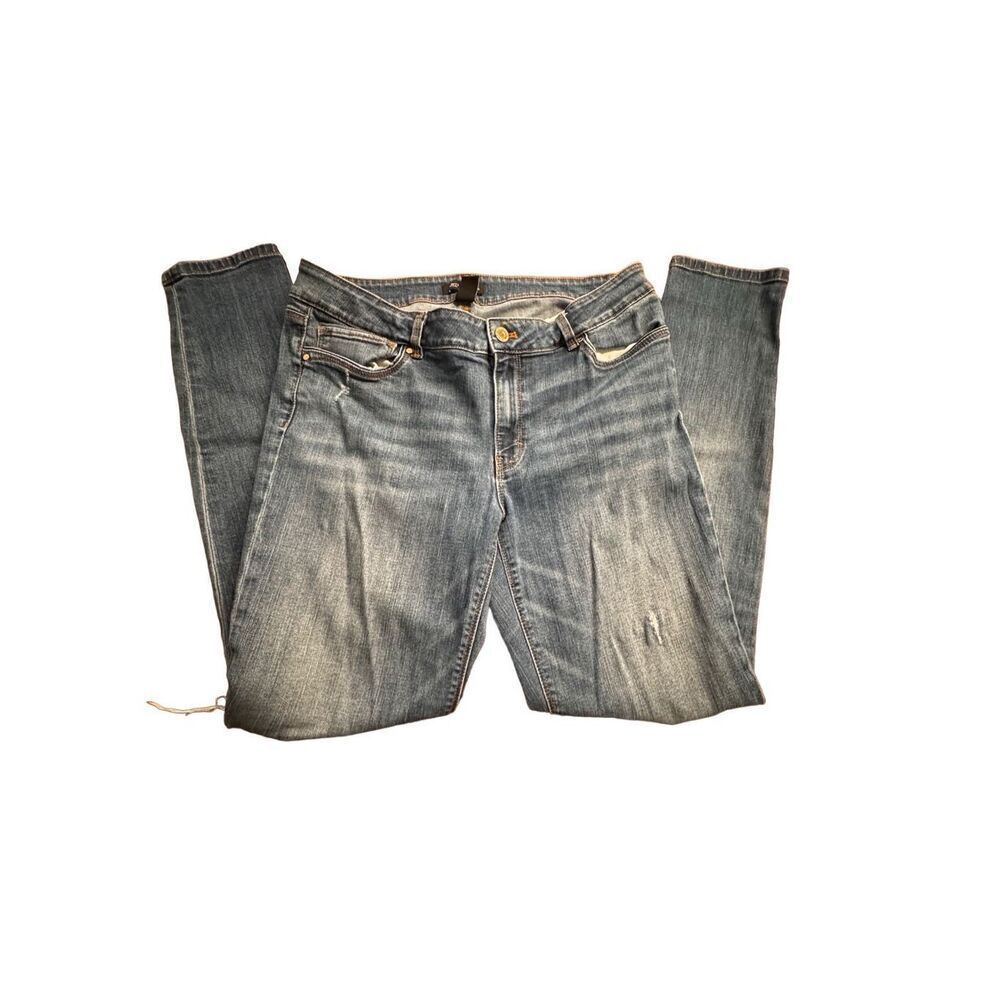 White House black market Distressed Skimmer Jeans 12